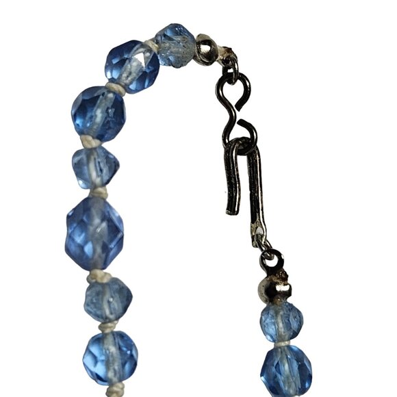 Vintage Boho Seed Beaded Multi Strand Chunky Necklace Faceted Crystals Jewelry - Picture 3 of 5